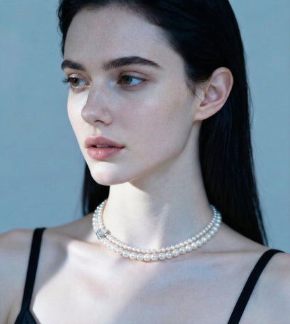 Classic Double-Strand Freshwater Pearl Necklace