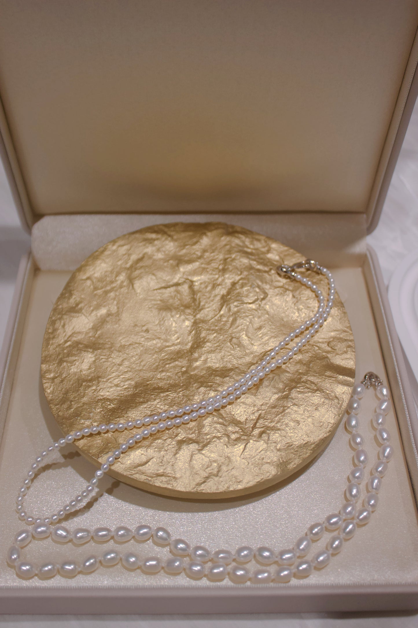 Graceful Layered Double-Strand Freshwater Pearl Necklace with Silver Clasp
