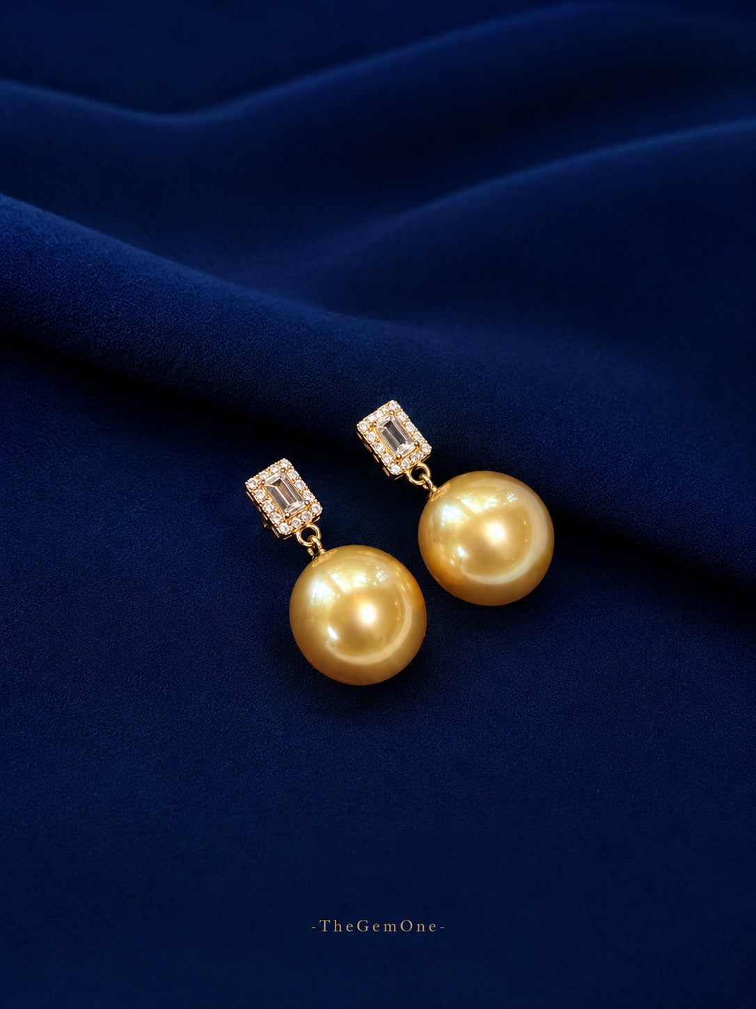 Golden Sugar Cube Earrings