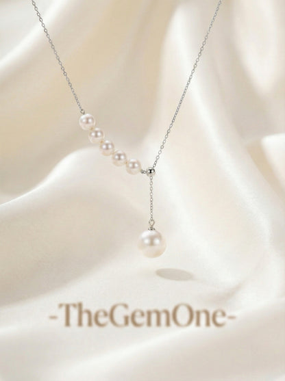 Mermaid’s Tear Cultured Freshwater Pearl Necklace 4-5mm-8-9mm