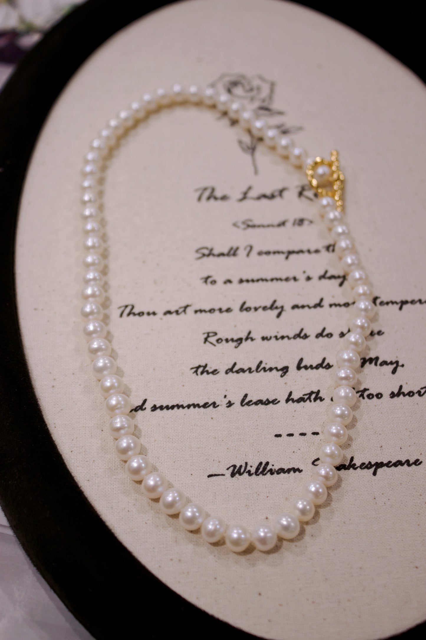 Classic Freshwater Pearl Necklace with Elegant OT Clasp