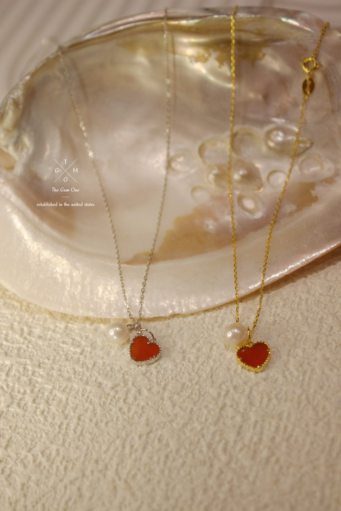 Holiday Special Edition Heart Pendant Pearl Necklace