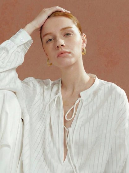 Vintage Goldwork Rhombus Hoop Earrings