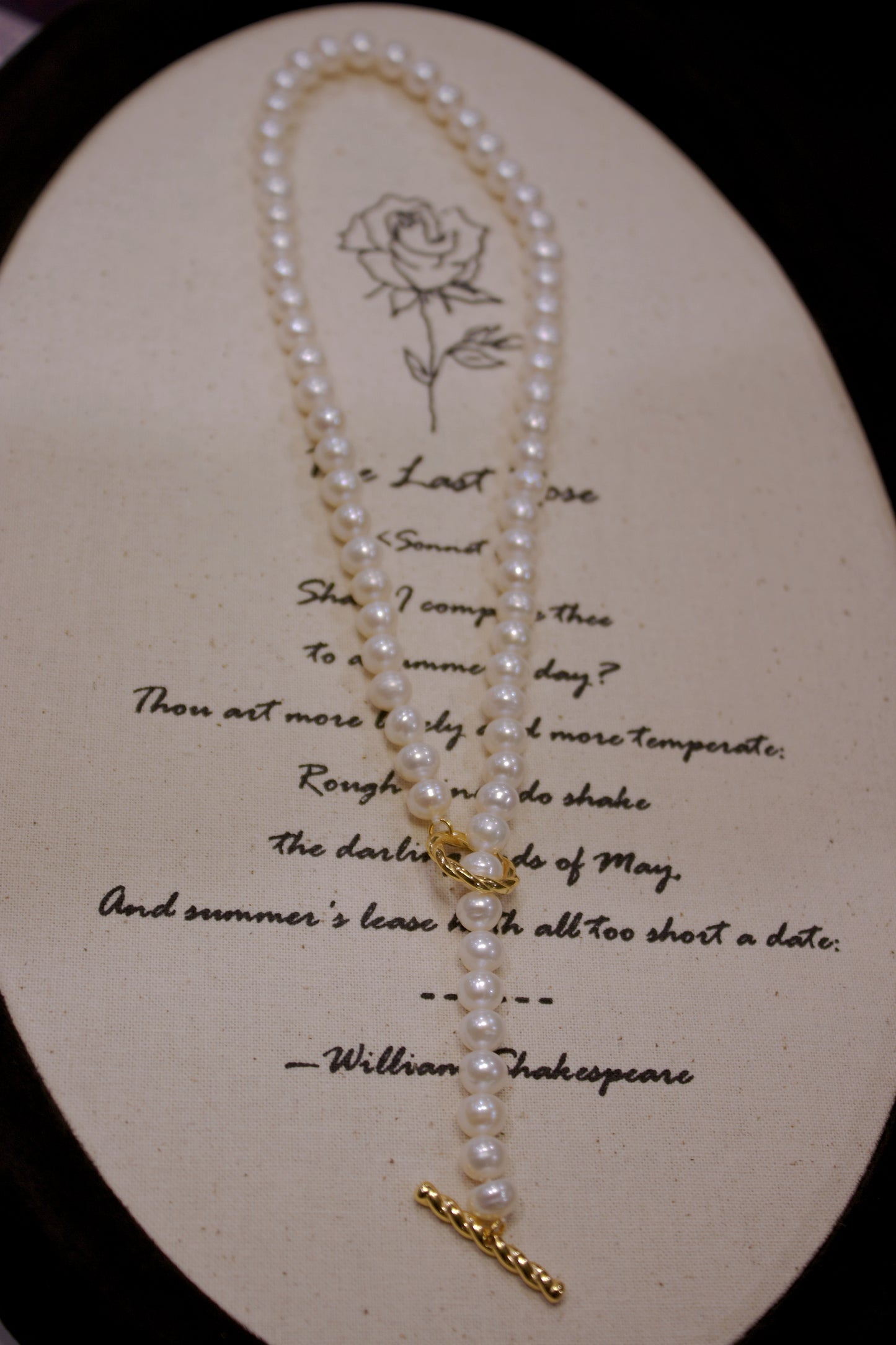 Classic Freshwater Pearl Necklace with Elegant OT Clasp