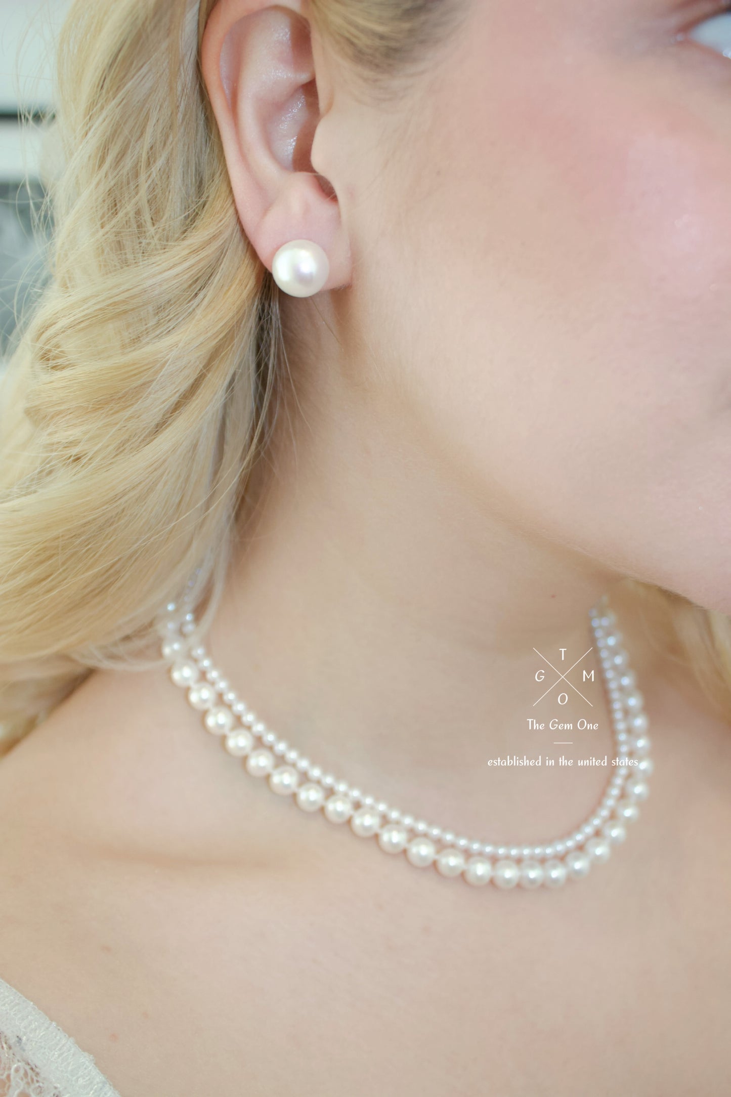 Luxurious Double-Strand Pearl Necklace with Sterling Silver Clasp