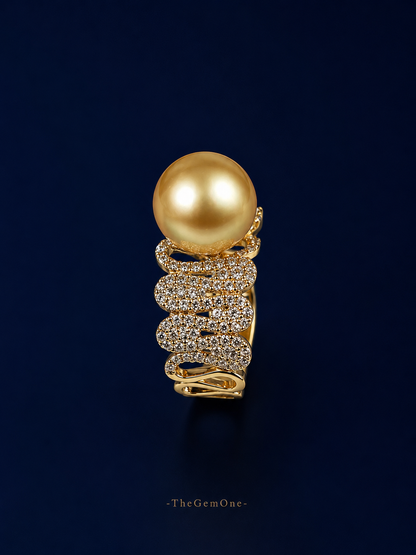Maison Élise Golden South Sea Pearl Ring