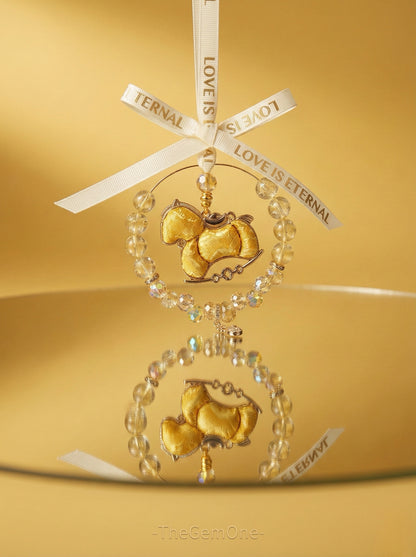 Fortune Carrier Citrine Pony Charm