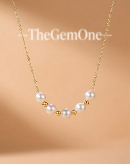 Smile on Your Neck: 8–8.5mm Akoya Pearl Necklace in Sterling Silver