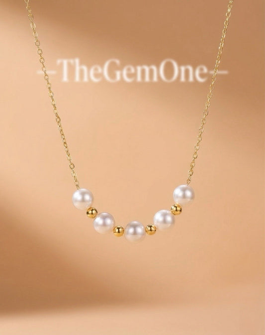 Smile on Your Neck: 8–8.5mm Akoya Pearl Necklace in Sterling Silver