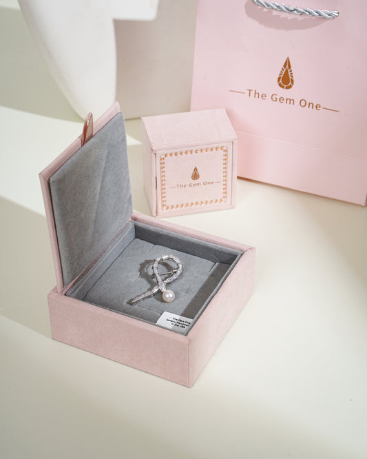 The Year of snake Cultured freshwater pearl Brooch with Sterling Silver in 7-8mm