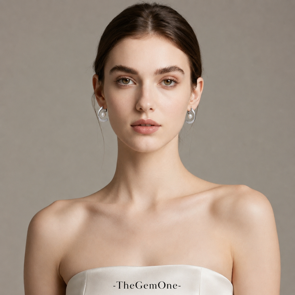The Forward Earrings 7.5–8mm Pearl Earrings in Sterling Silver