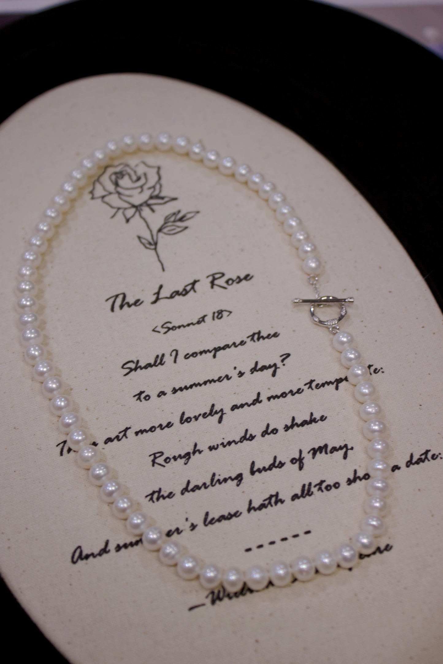 Classic Freshwater Pearl Necklace with Elegant OT Clasp