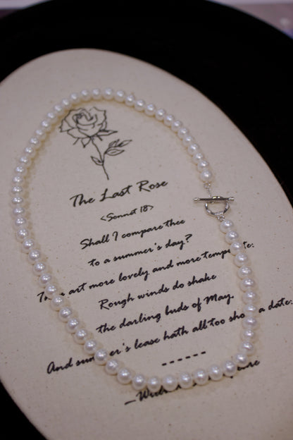 Classic Freshwater Pearl Necklace with Elegant OT Clasp