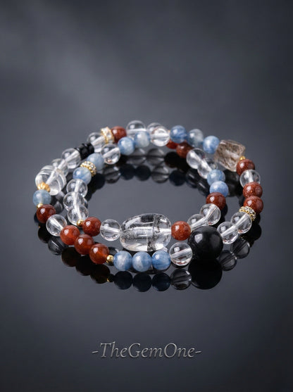 Mixed Stone Double Layer Bracelet
