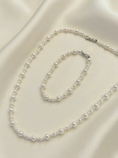 Evening Star Vintage French Retro Pearl Choker & Bracelet Set