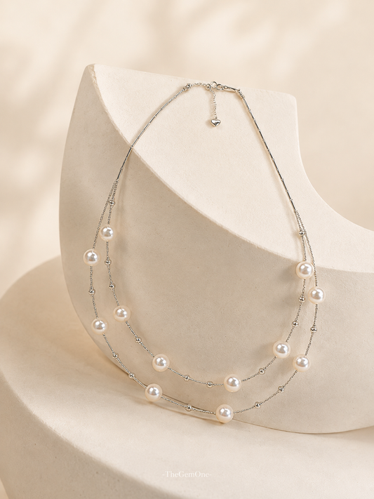 Celestial Cascade Akoya Necklace