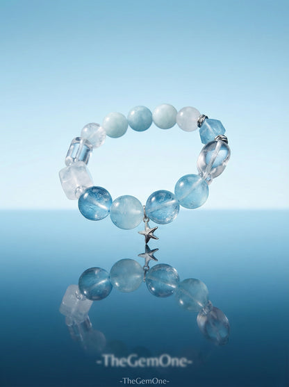 TheGemOne "Azure & Snow" Aquamarine Series