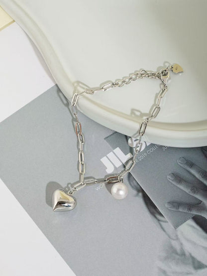 First Love Urban Bracelet: Cultured Freshwater Pearl 7.5-8.5mm in Fine Sterling Silver