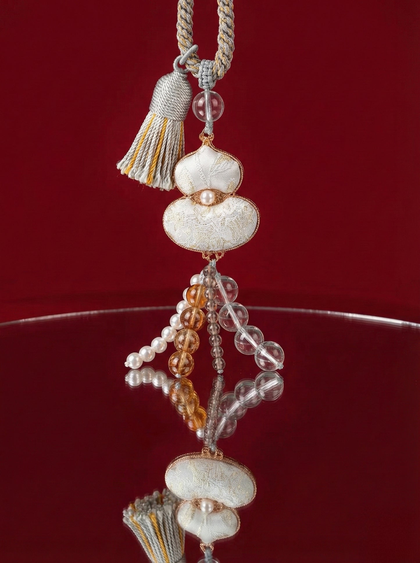 The "Fortune Weaver" Crystal Brocade Charm