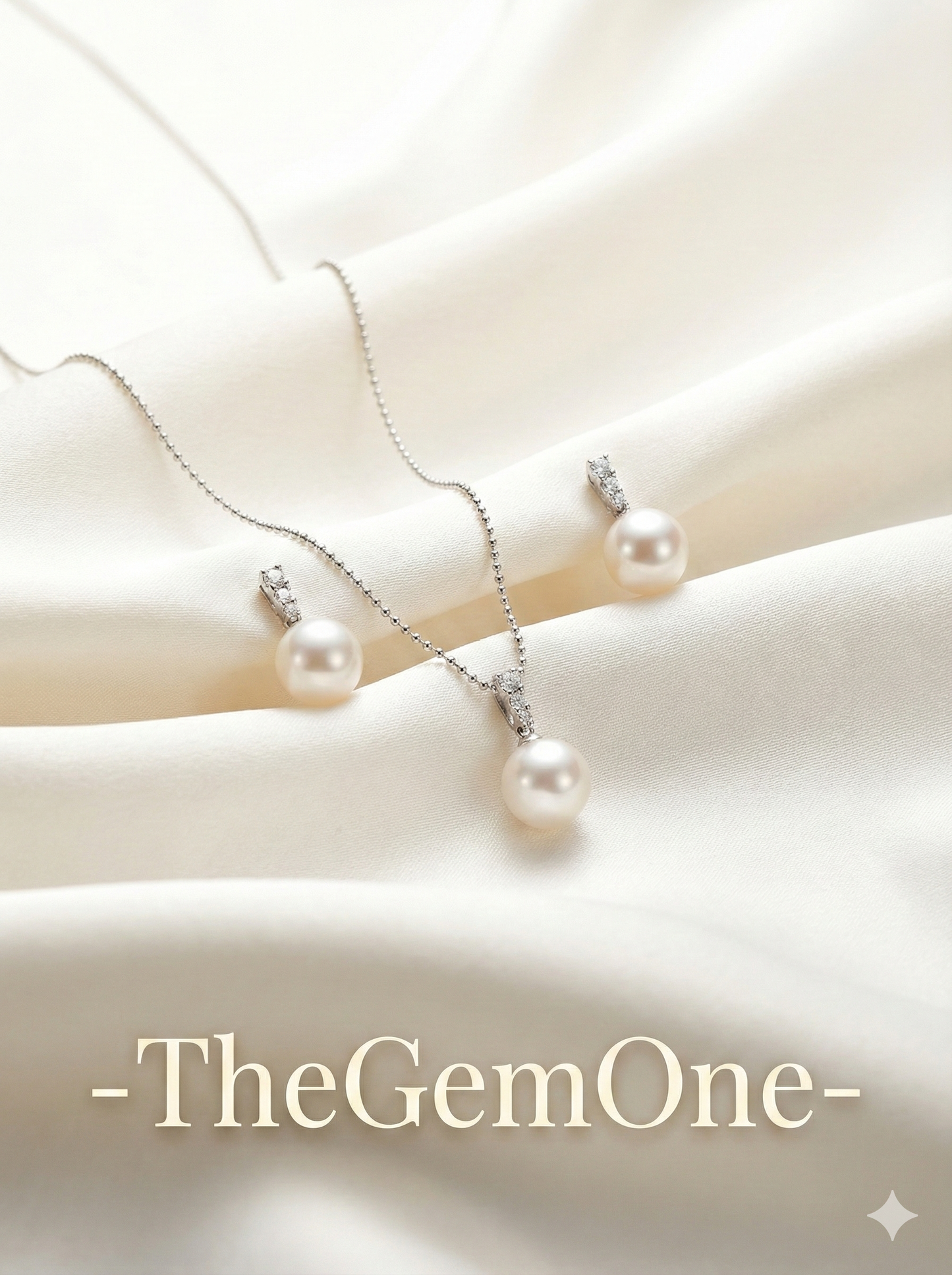 Pearl Lux: Cultured Freshwater Pearl Earrings (9–10mm) & Necklace (10–11mm) in Sterling Silver