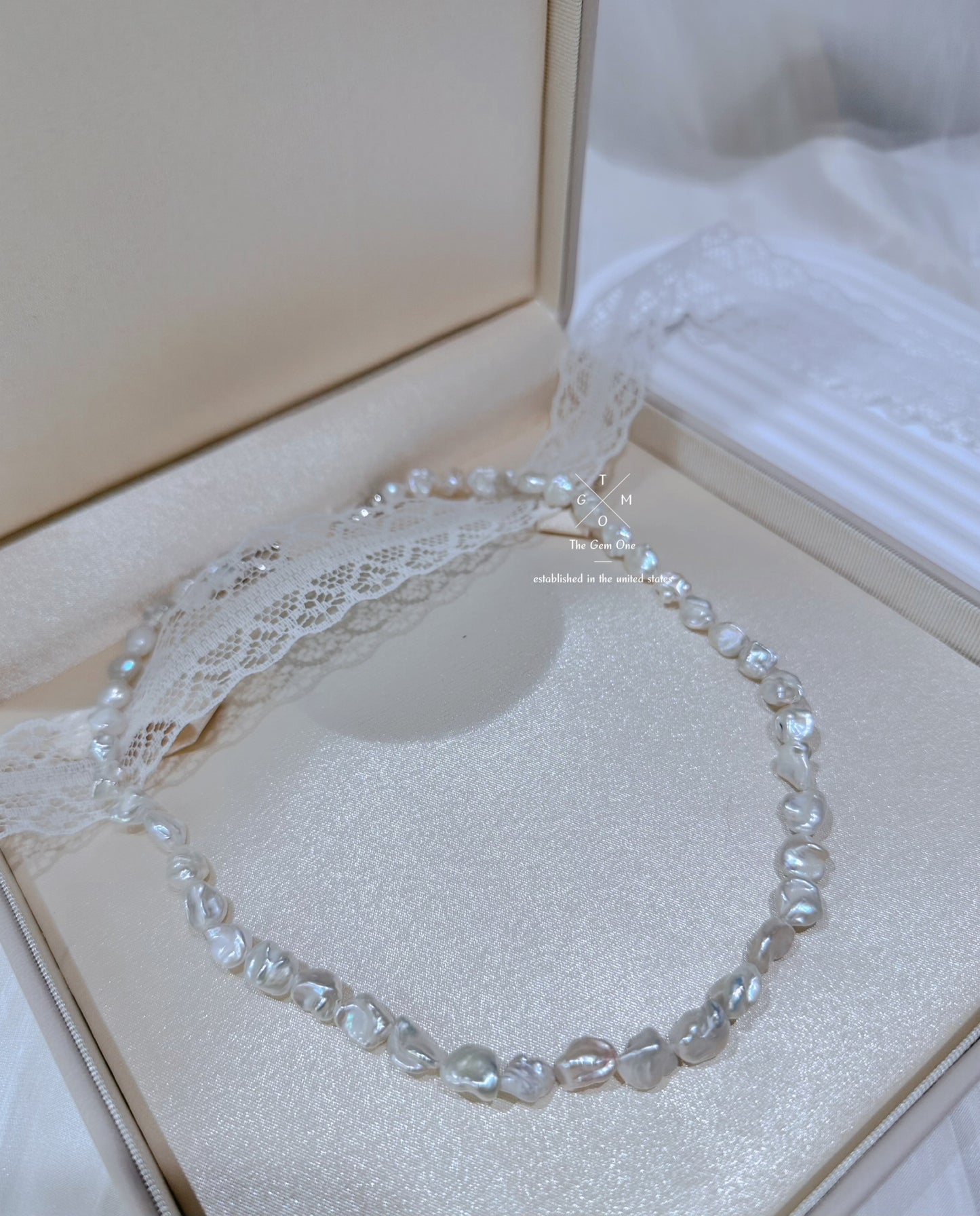 Chic Irregular Pearl Necklace with Sterling Silver Clasp