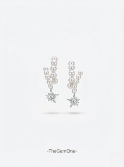 2024SS Shooting Star Collection : Cultured Freshwater earring in Sterling Silver 3.5-5mm