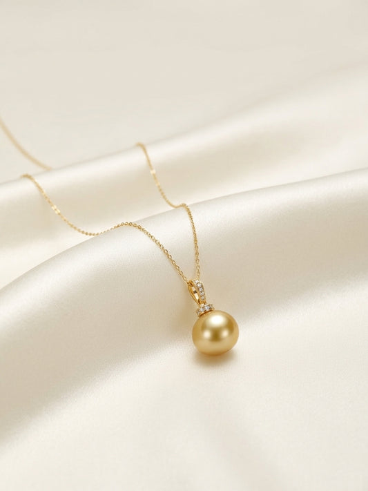 Avant-Garde 18K Golden Pearl & lab diamonds