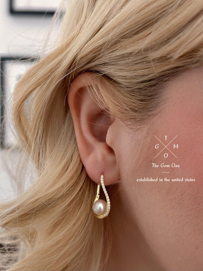 Classic Gold Pearl Earrings