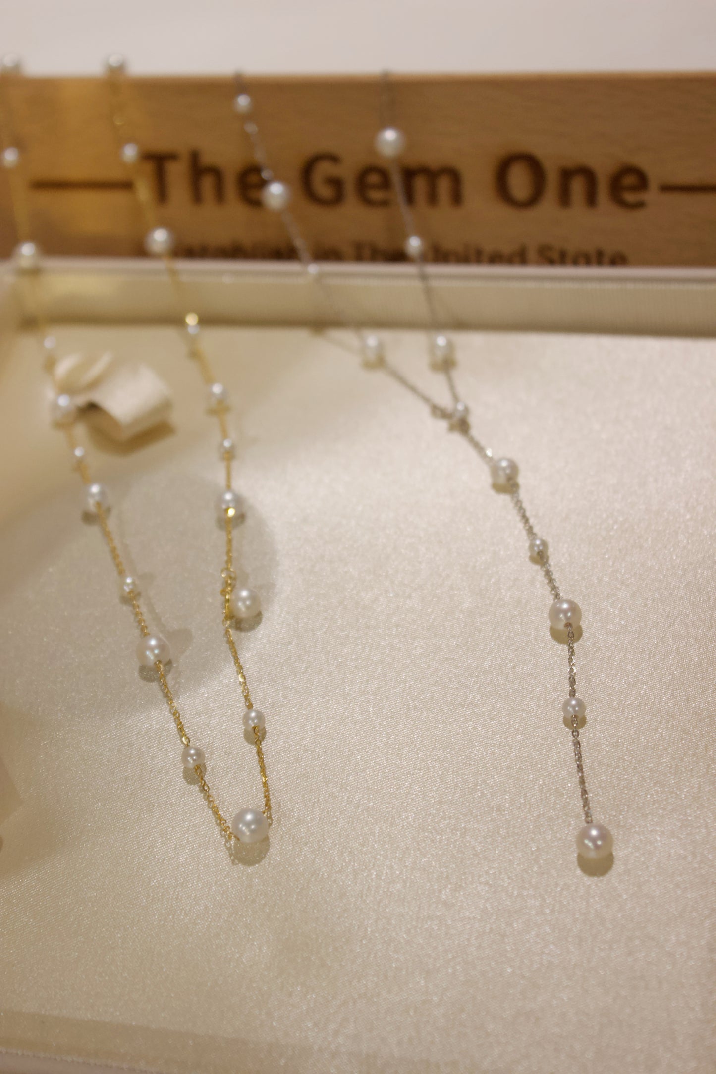 Starry Necklace.Cultured Freshwater with S925(sliver/gold) 3.5mm-5.5-6mm