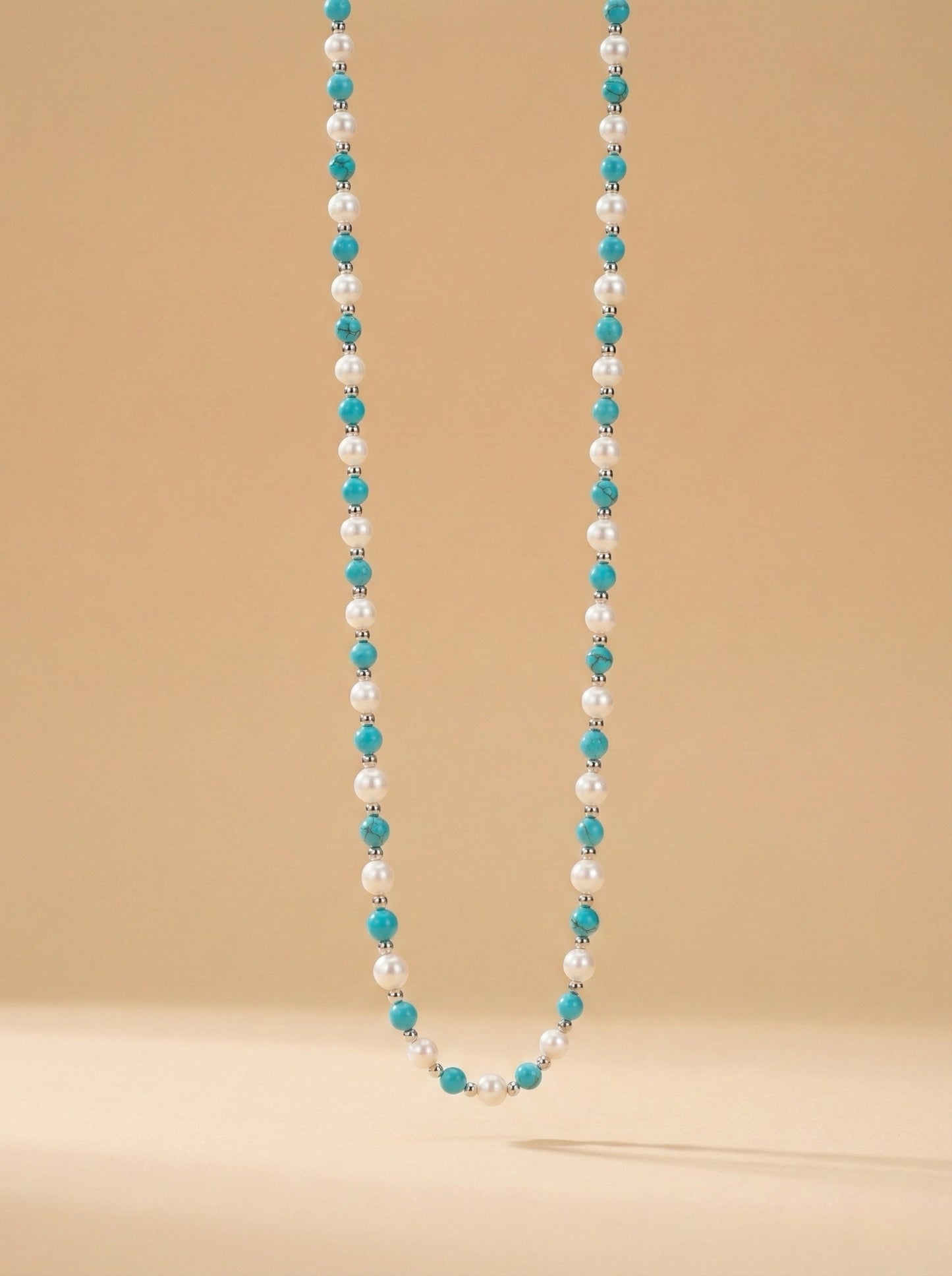 "Boho Blue" Unique Pearl & Turquoise Choker