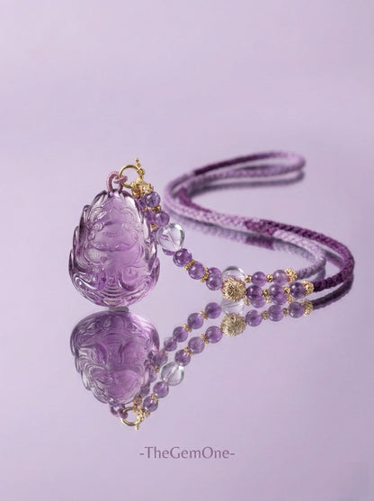 "Fortune Fox" Brazilian Amethyst Necklace