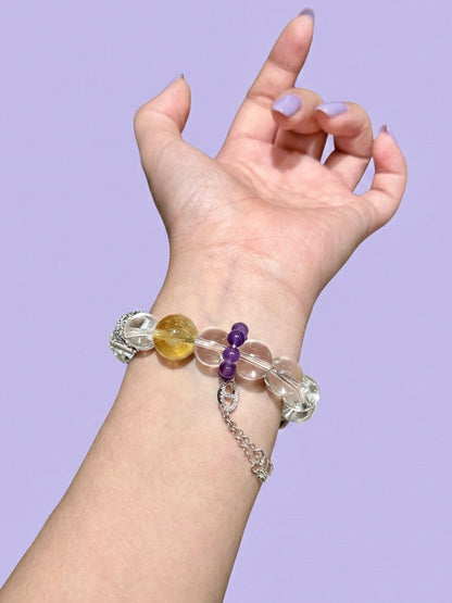 Pure Radiance Amethyst & Citrine Energy Bracelet