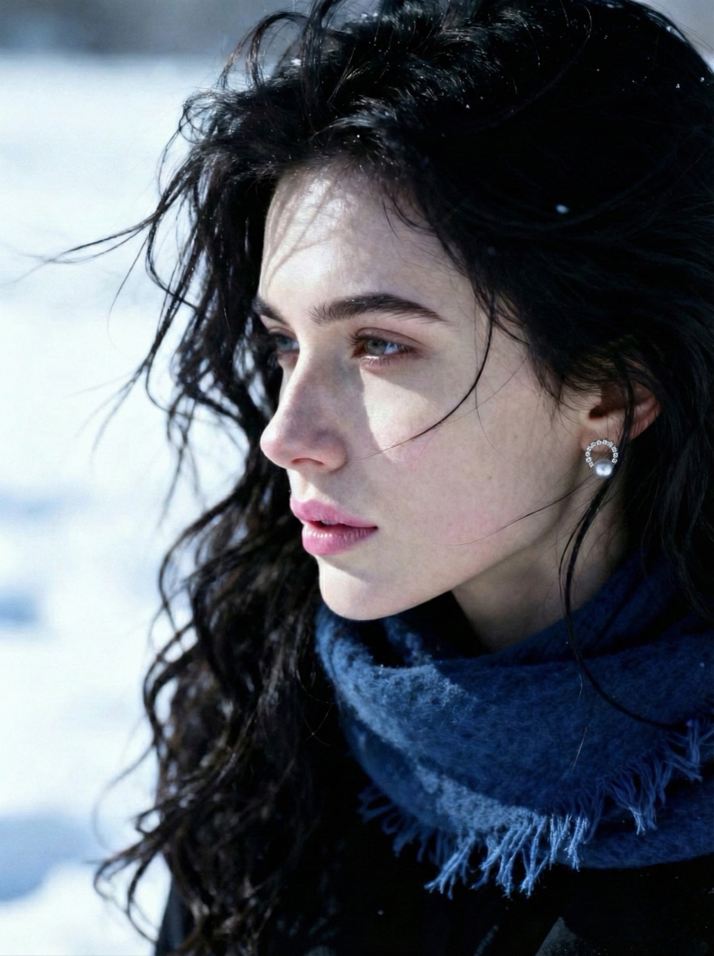 Elegant Wreath Earrings with Saltwater Akoya Pearls in Sterling Silver