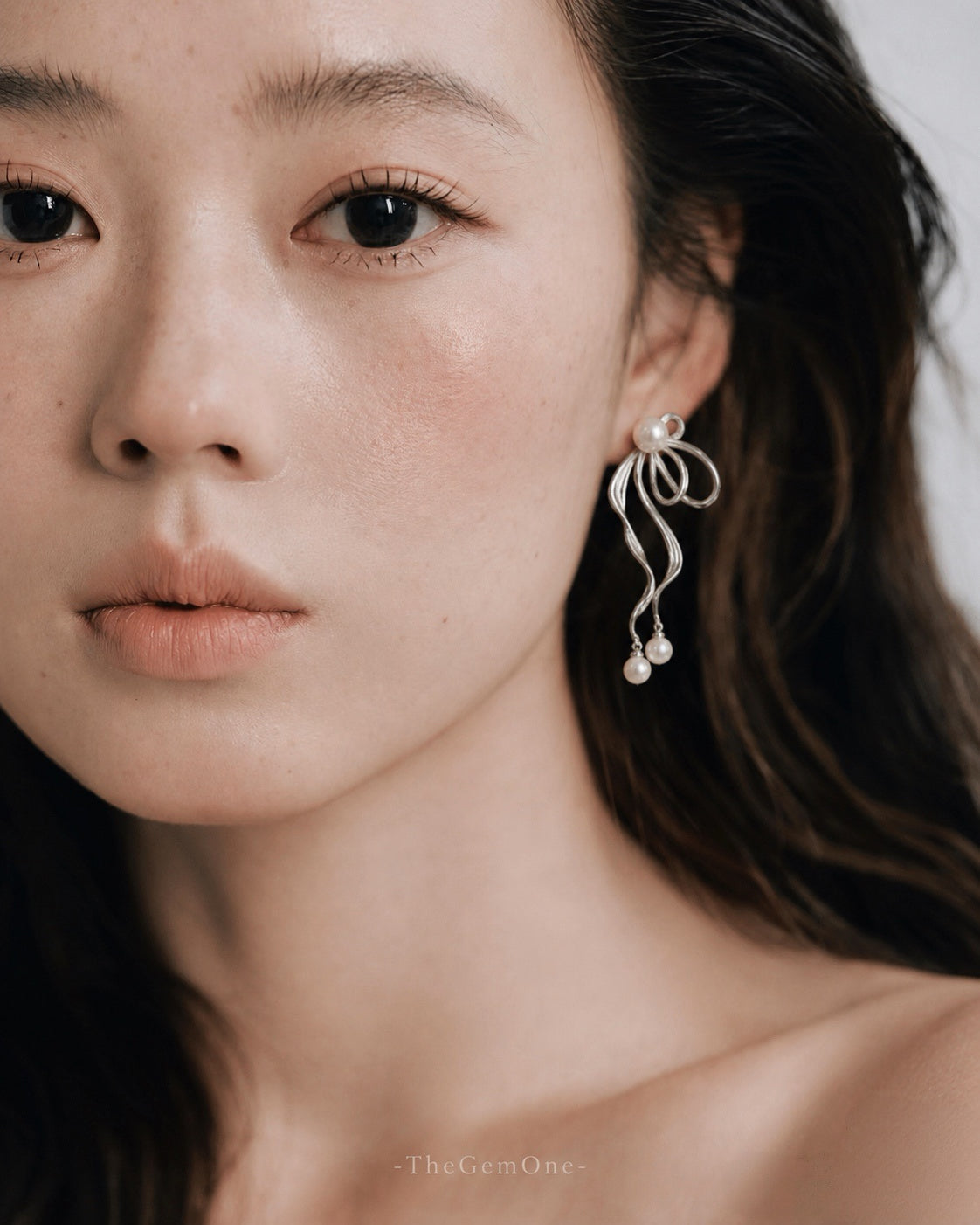 Sculpted Bloom Pearl Earrings