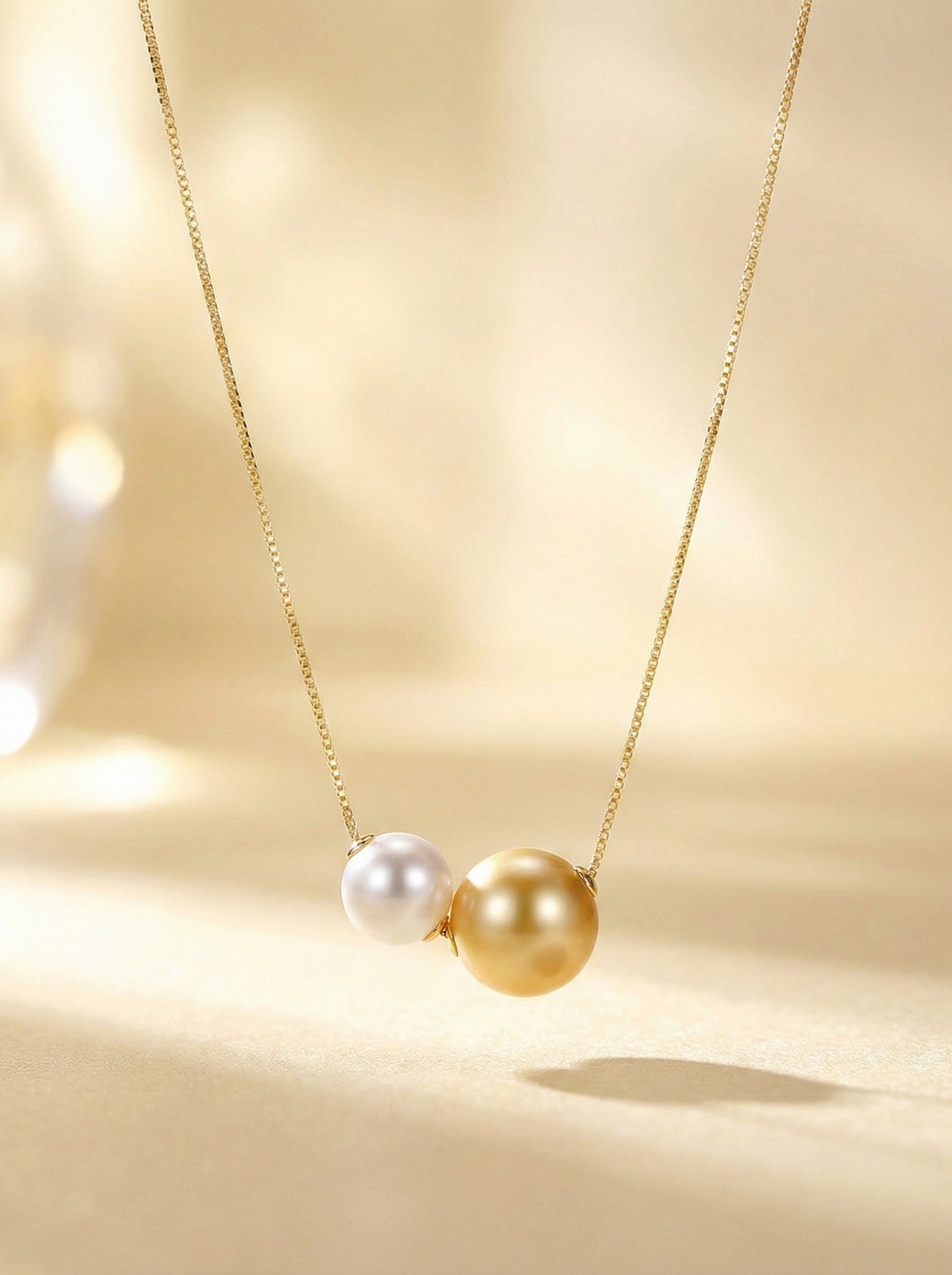 2025SS Fine Collection Pearl Pair Akoya & South Sea Pearl Duo on Premium Thick 18K Gold Chain