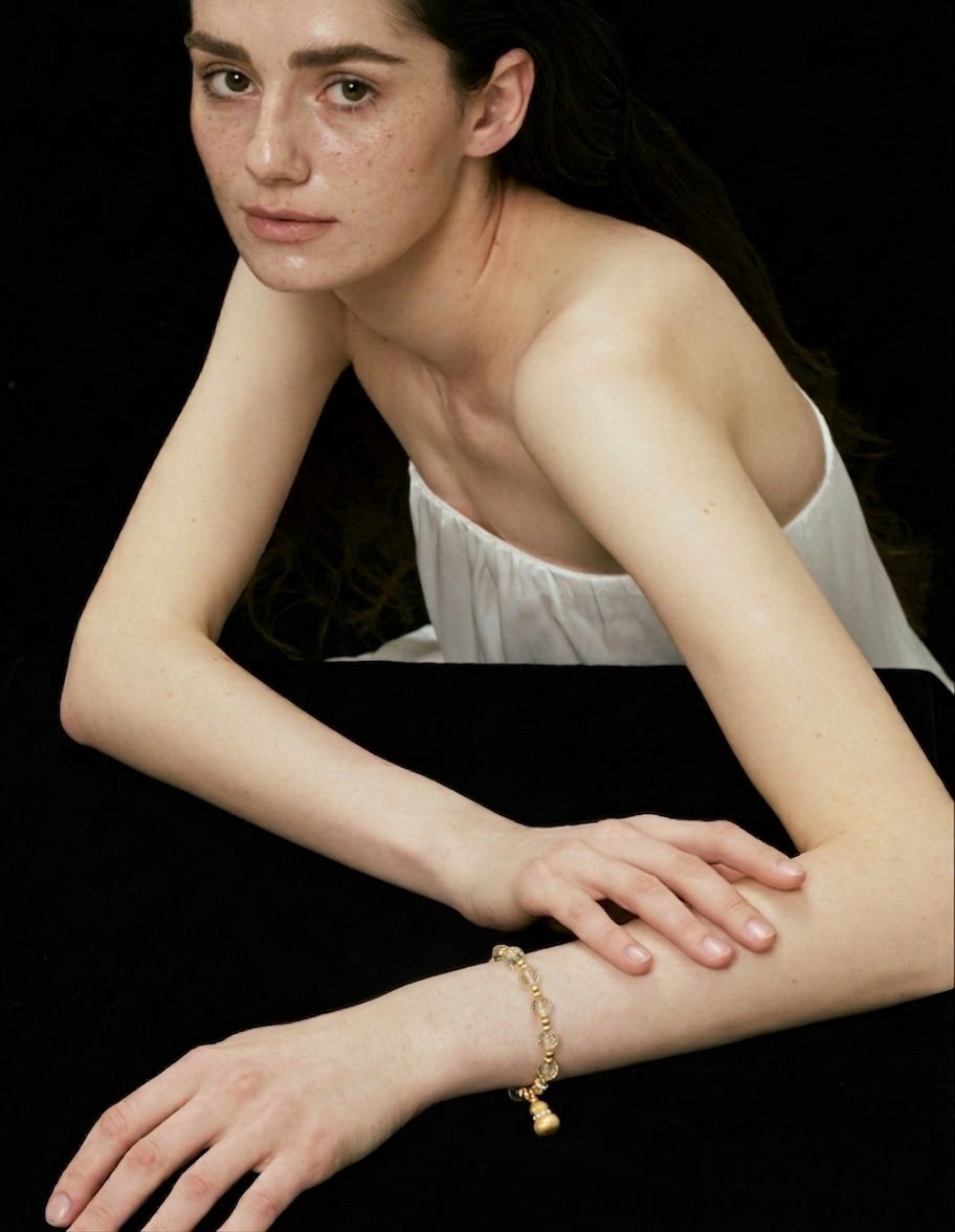 Golden Glow Summer Citrine Statement Bracelet