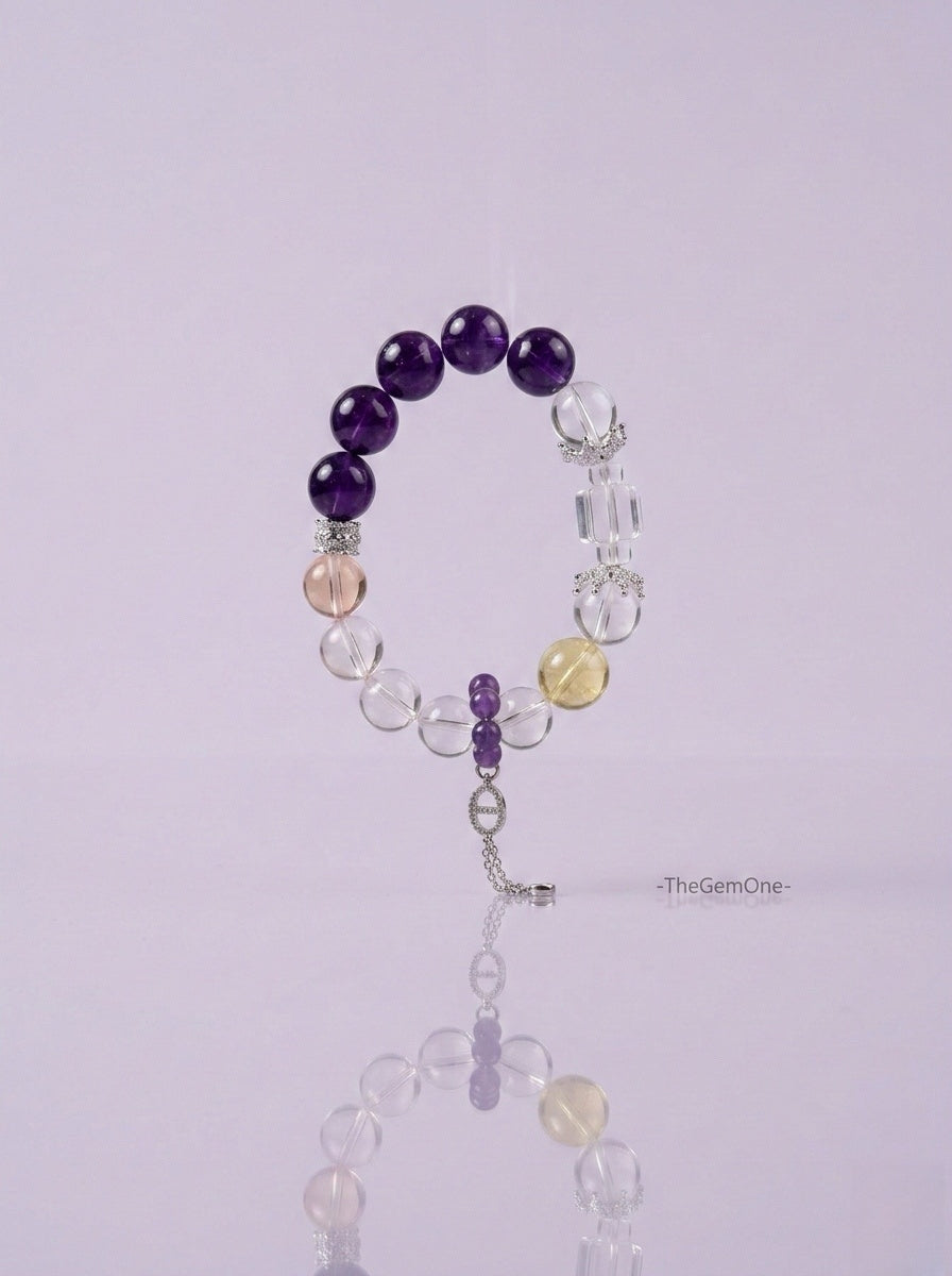 Pure Radiance Amethyst & Citrine Energy Bracelet