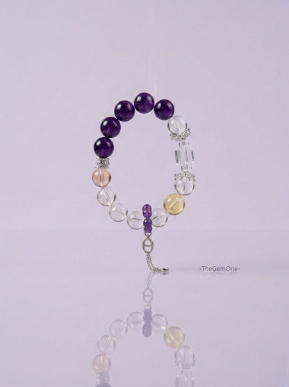 Pure Radiance Amethyst & Citrine Energy Bracelet