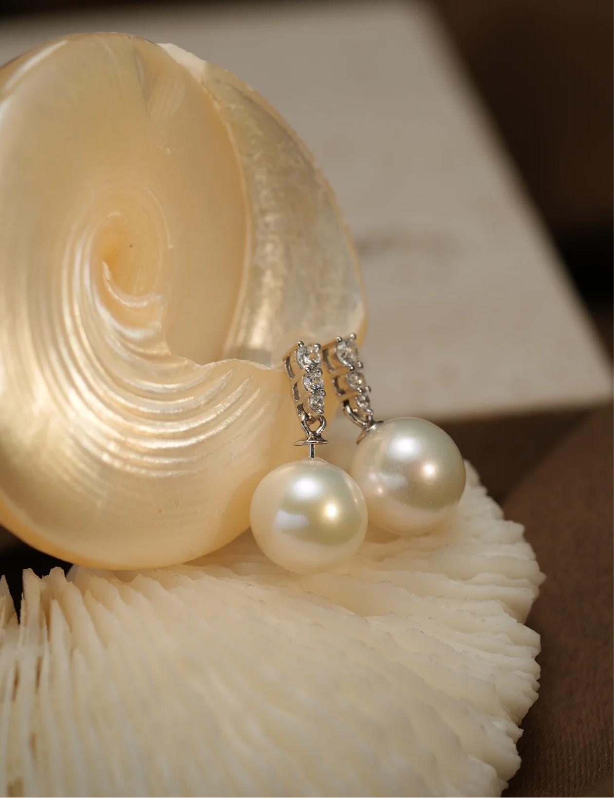 Pearl Lux: Cultured Freshwater Pearl Earrings (9–10mm) & Necklace (10–11mm) in Sterling Silver
