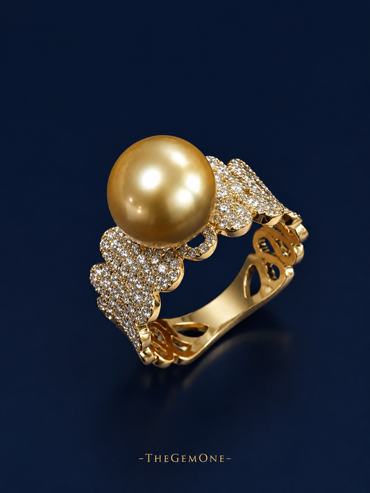 Maison Élise Golden South Sea Pearl Ring