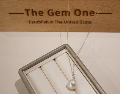 Fine Collection:Ocean‘s Teardrop-South Sea Pearl in Diamond Necklace with 18K gold (13mm)