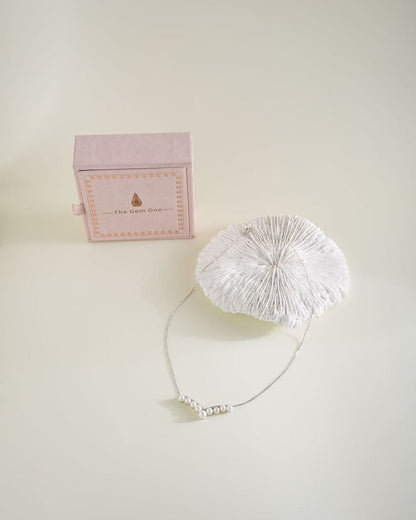 Cultured Freshwater Pearl Necklace in Sterling Silver 5-6.5mm