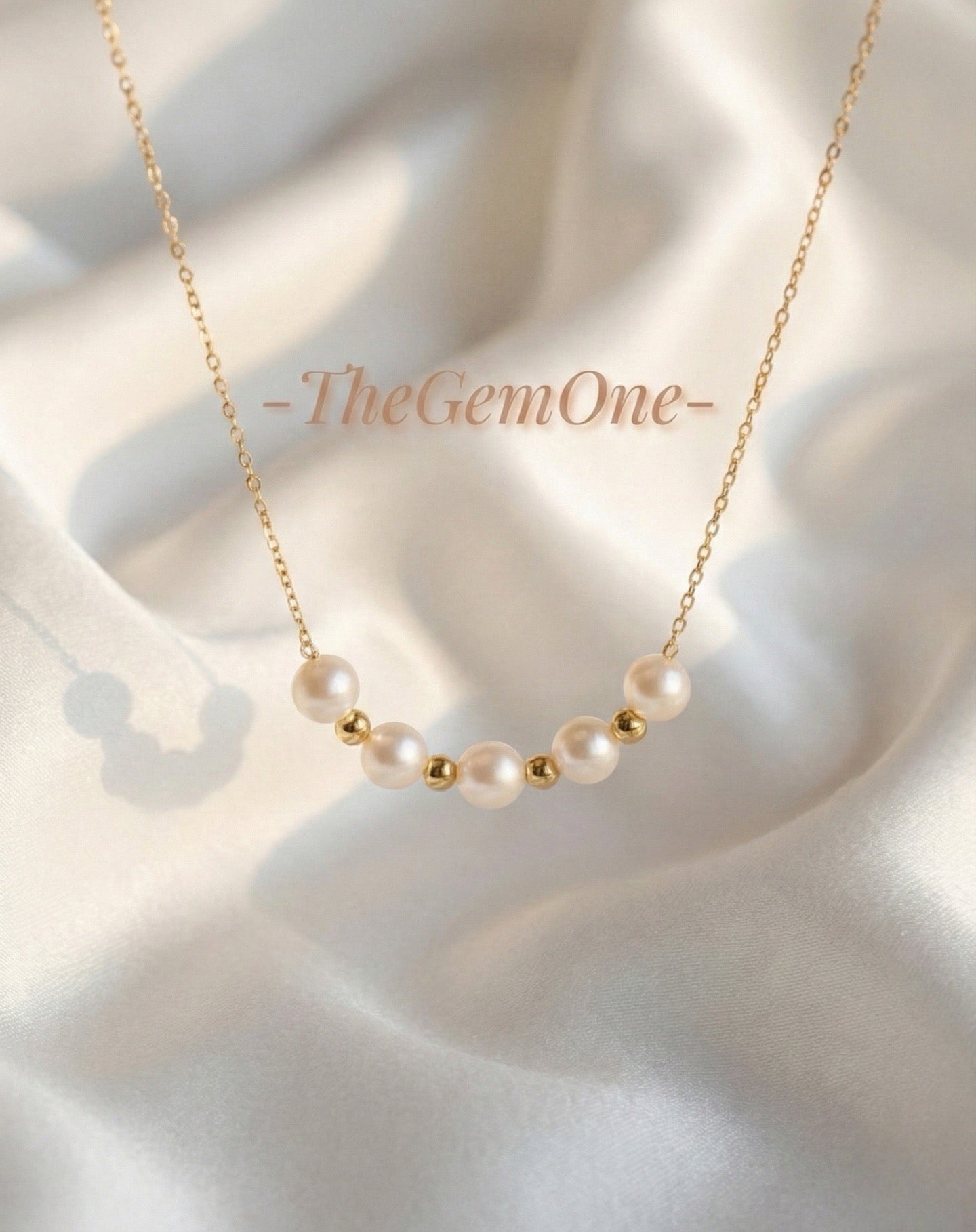 Smile on Your Neck: 8–8.5mm Akoya Pearl Necklace in Sterling Silver