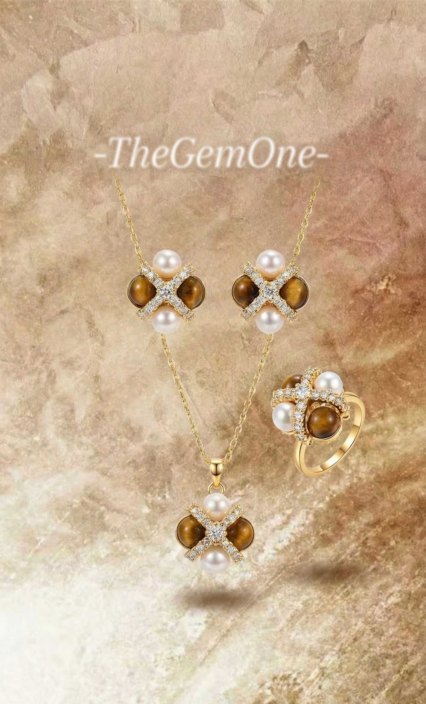 The Vintage Mocha 3-Piece Pearl Gift Set