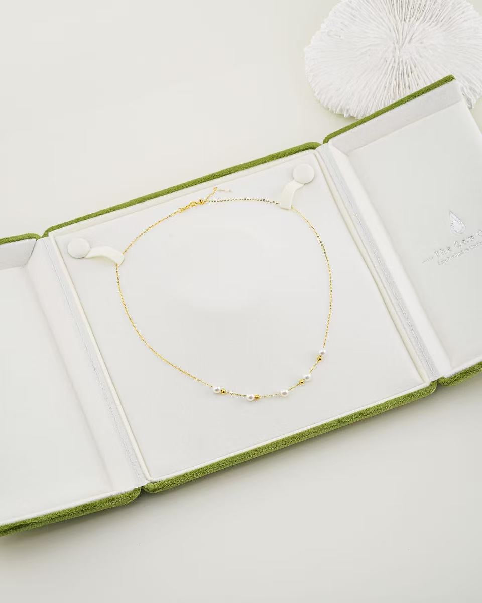 Smile on Your Neck: 8–8.5mm Akoya Pearl Necklace in Sterling Silver