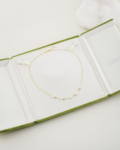 Smile on Your Neck: 8–8.5mm Akoya Pearl Necklace in Sterling Silver