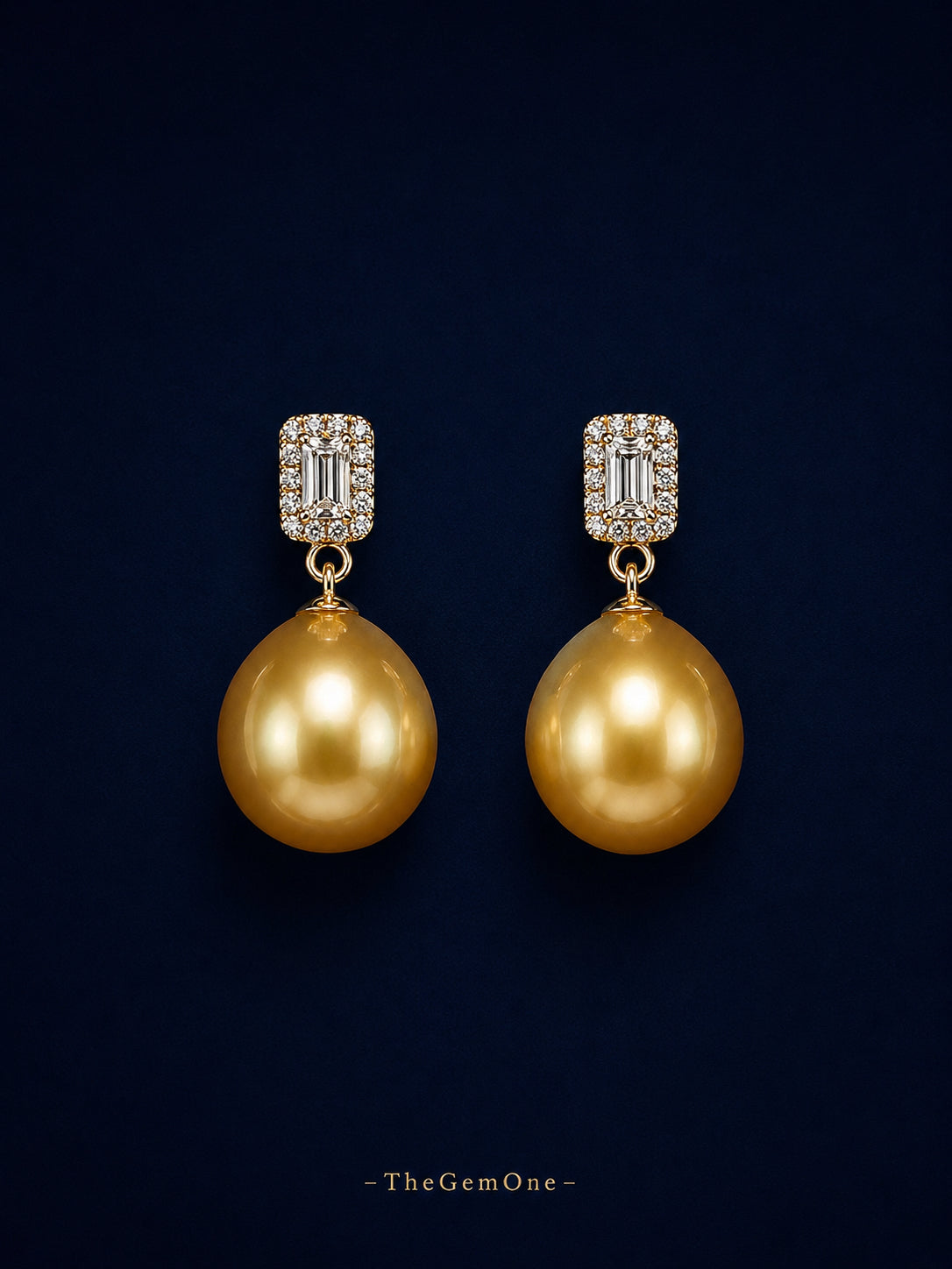 Golden Sugar Cube Earrings