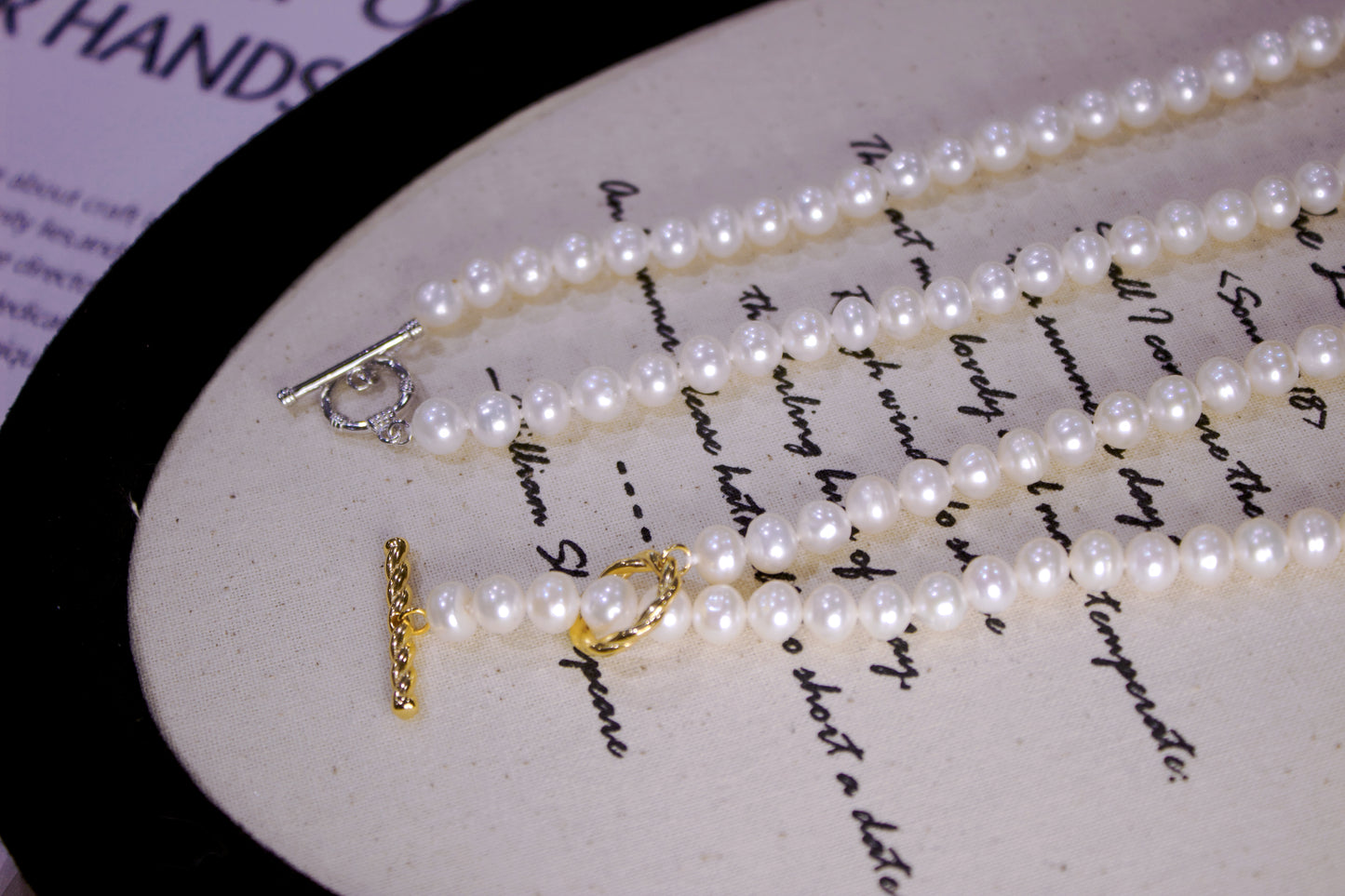 Classic Freshwater Pearl Necklace with Elegant OT Clasp