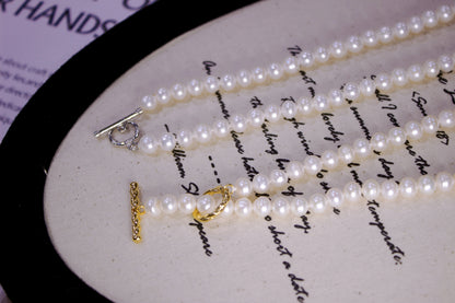 Classic Freshwater Pearl Necklace with Elegant OT Clasp