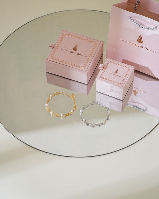 Hearts Aglow Cultured Freshwater Pearl Bracelet in Sterling Silver